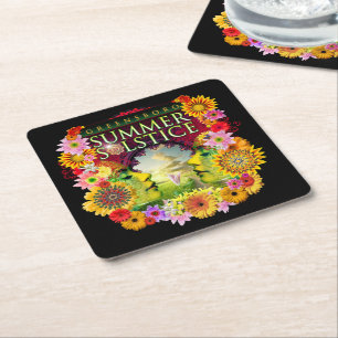 2015 Greensboro Summer Solstice Festival Souvenir Square Paper Coaster
