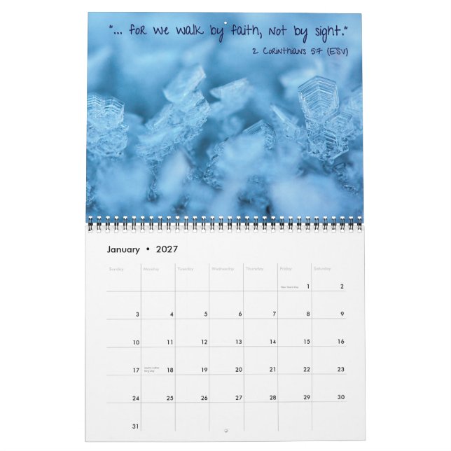 2015 Inspirational Bible Verse Calendar (Jan 2027)