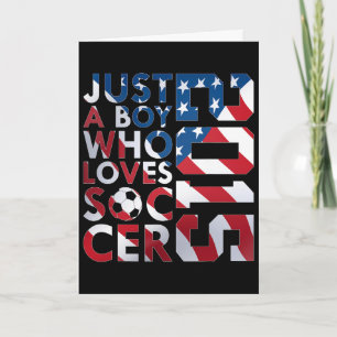 2015 Just A Boy Who Loves Soccer 11th Birthday Card