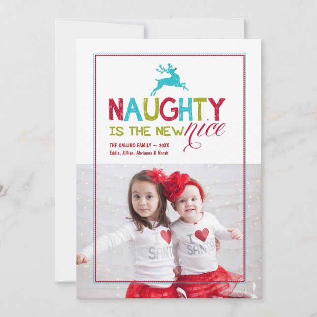 2015 Naughty is the New Nice | Holiday Photo Card (Front)