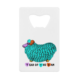 2015 Ram Sheep Goat Year Credit Card Bottle Opener