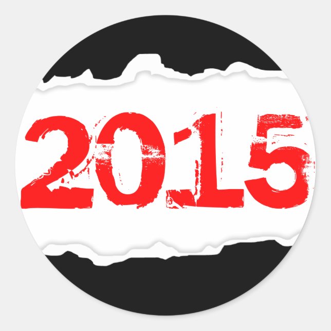 2015 (torn paper) classic round sticker (Front)