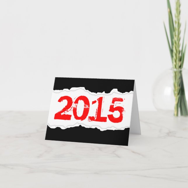 2015 (torn paper) holiday card (Front)