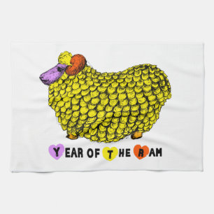 2015 Year of the Ram Sheep or Goat  Kitchen Towels