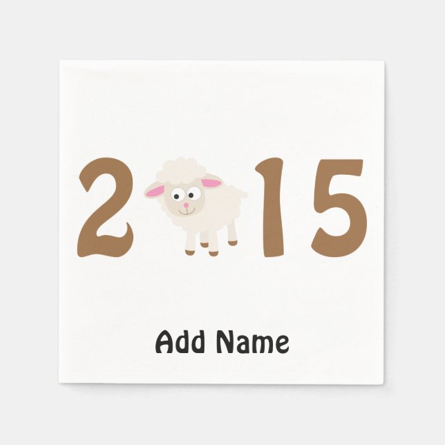 2015 - Year of the sheep design Napkin (Front)