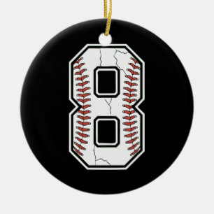 2016 8th Birthday 8 Years Old Baseball Boys Kids Ceramic Ornament