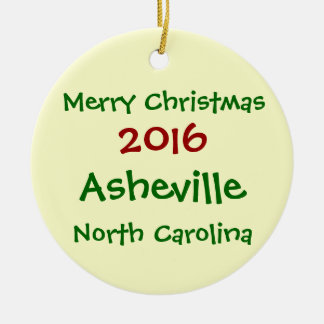 2016 ASHEVILLE NORTH CAROLINA CHRISTMAS ORNAMENT