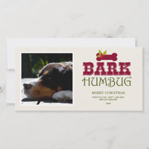 2016 BARK HUMBUG   Holiday Photo Card