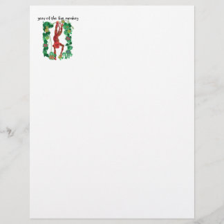 2016 Chinese Fire Monkey custom letter head