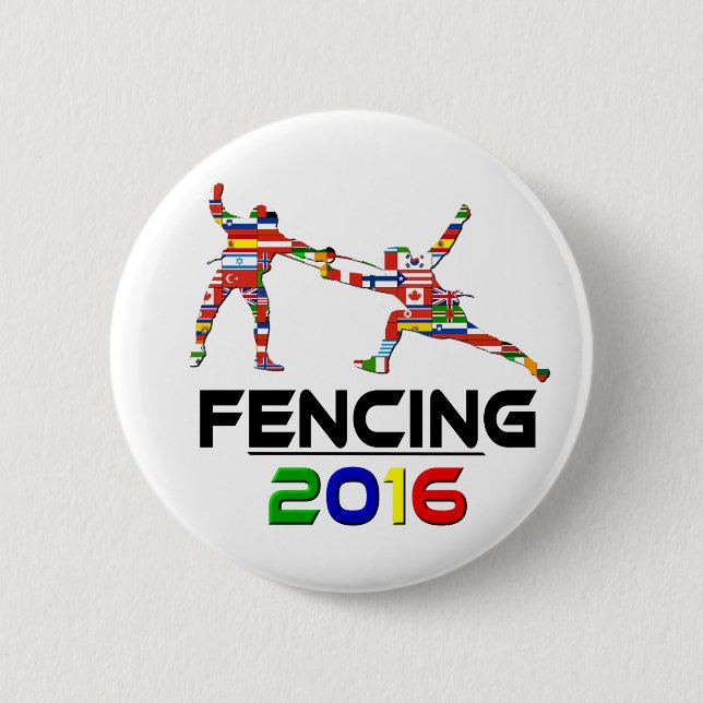 2016: Fencing 6 Cm Round Badge (Front)