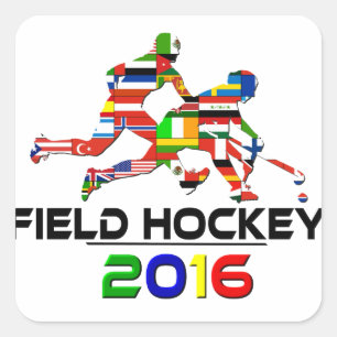 2016: Field Hockey Square Sticker