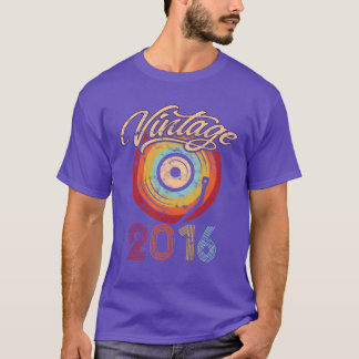 2016 Geburtstag Vinyl Vintage boy T-Shirt