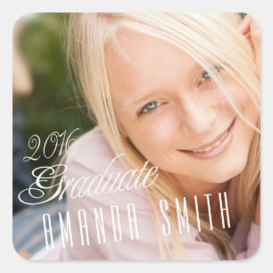 2016 Grad Girly Photo Graduation Stickers
