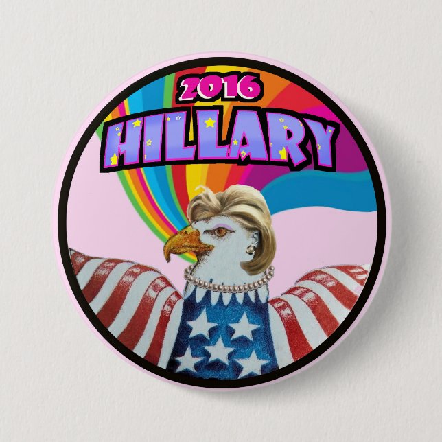 2016 Hillary 7.5 Cm Round Badge (Front)