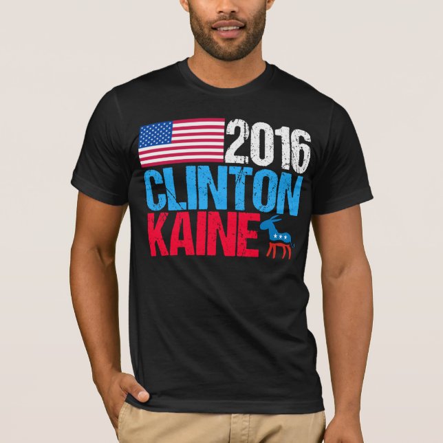 2016 Hillary Clinton Tim Kaine T-Shirt (Front)