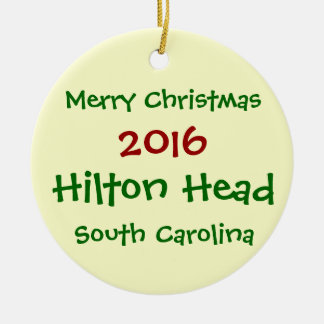 2016 HILTON HEAD SOUTH CAROLINA CHRISTMAS ORNAMENT