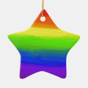 2016 LOVE = LOVE Rainbow Ceramic Ornament