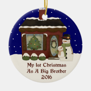 2016 My 1st Christmas As A Big Brother Ceramic Ornament