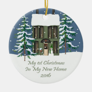 2016 My New Home Christmas Ceramic Tree Decoration