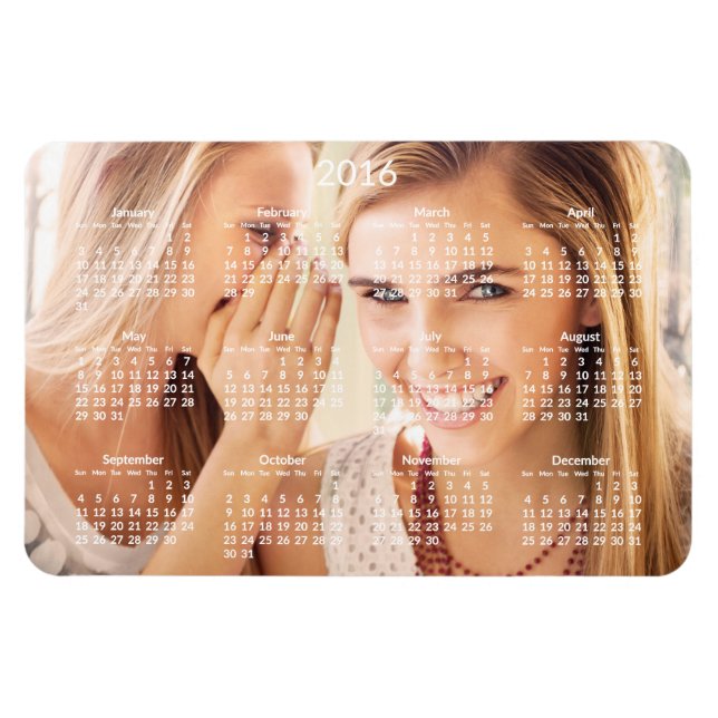 2016 Personalised Calendars Large Flexible Magnets (Horizontal)