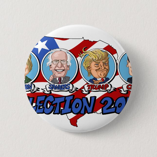 2016 Presidential Election 6 Cm Round Badge (Front)