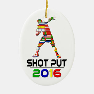 2016:Shot Put Ceramic Tree Decoration