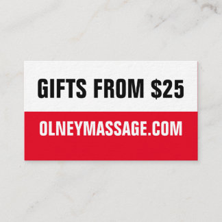 2016 SIMPLE RED SPA CARD