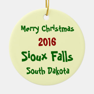 2016 Sioux Falls South Dakota CHRISTMAS ORNAMENT