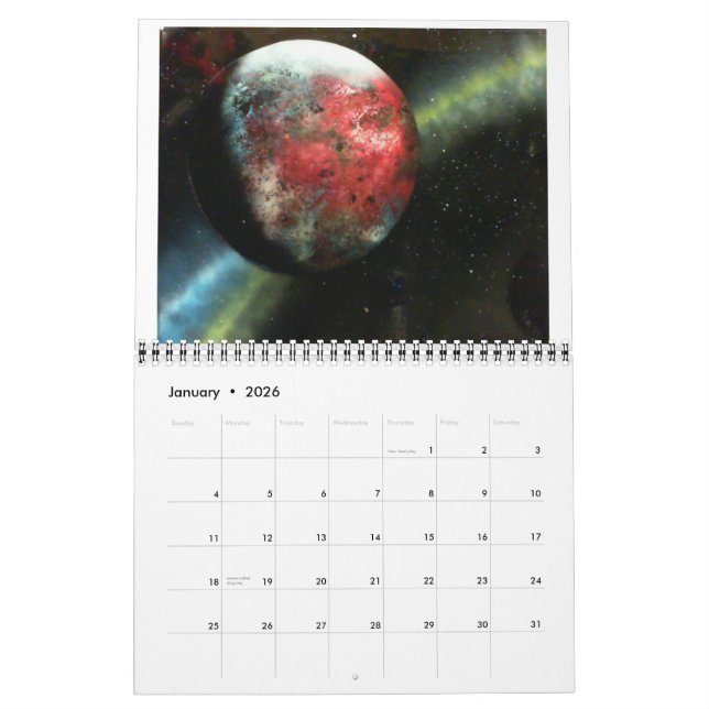 2016 Spray Art Calendar (Jan 2026)