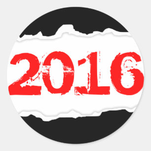 2016 (torn paper) classic round sticker