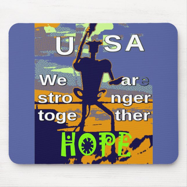 2016 US election Hillary Clinton hope Stronger Tog Mouse Pad (Front)