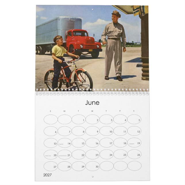 2016 Vintage Living Calendar (Jun 2027)