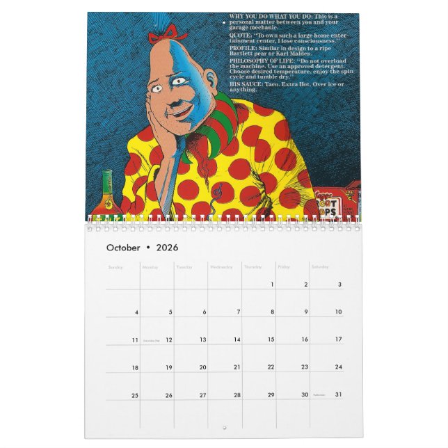 2016 ZIPPY CALENDAR (Oct 2026)