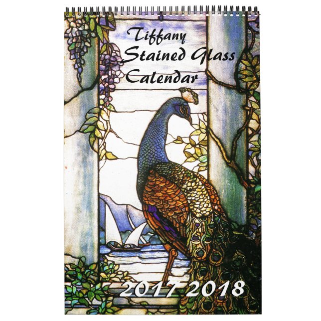 2017 2018 Tiffany Stained Glass Nature Calendar (Cover)