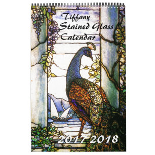 2017 2018 Tiffany Stained Glass Nature Calendar