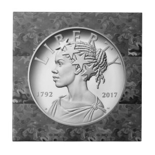 2017 American Liberty 225th Anniversary Silver C Ceramic Tile