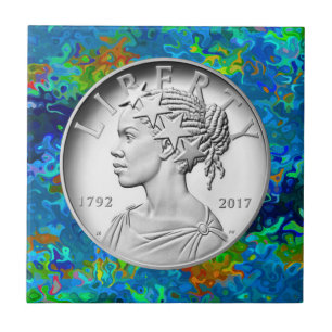 2017 American Liberty 225th Anniversary Silver Ceramic Tile