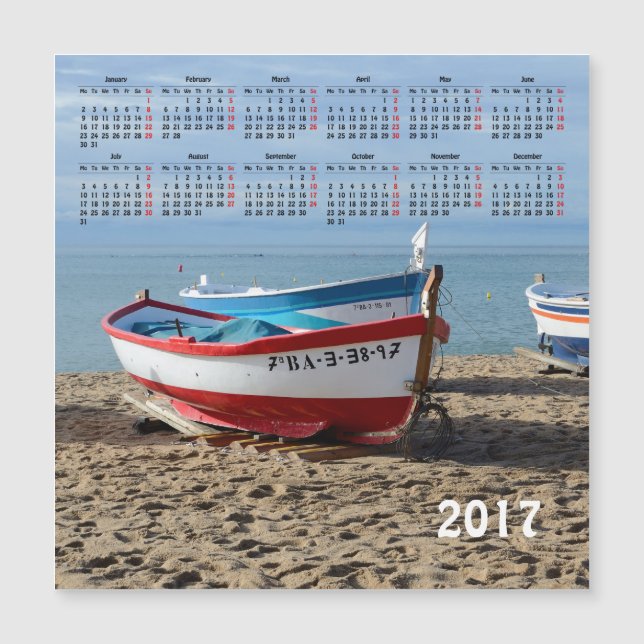 2017 boats calendar (Front)