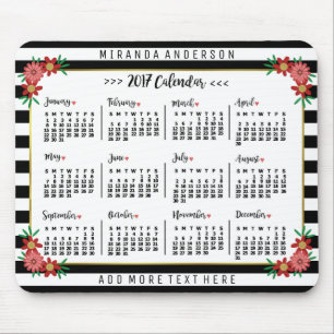 2017 Calendar (See Description for New Version) Mouse Pad