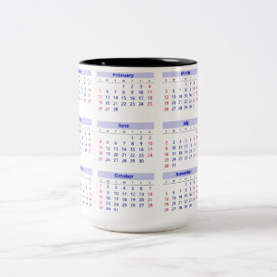 2017 Calendar Two-Tone Coffee Mug