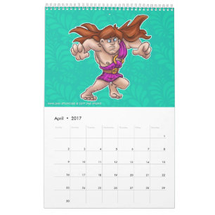 2017 cartoon calendar JMG Studio