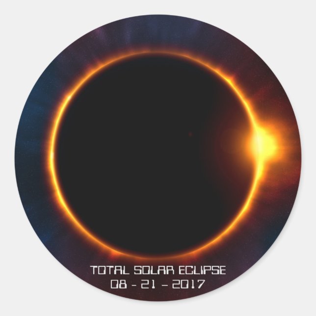 2017 Dark Solar Eclipse Sticker (Front)