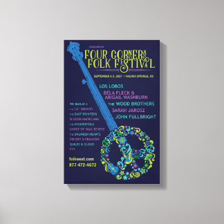 2017 Four Corners Folk Festival Poster Canvas Print