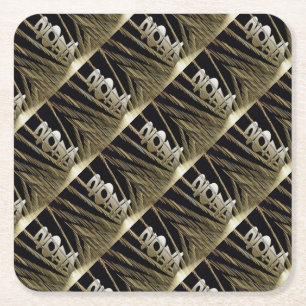 2017 golden roof square paper coaster