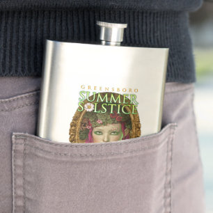 2017 Greensboro Summer Solstice Festival Keepsake Hip Flask