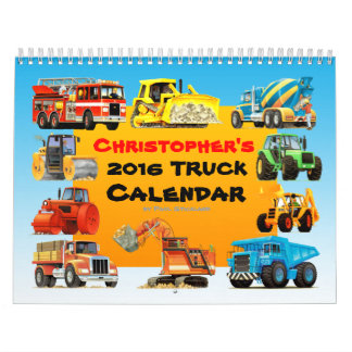2017 Kids Custom Construction Truck Calendar