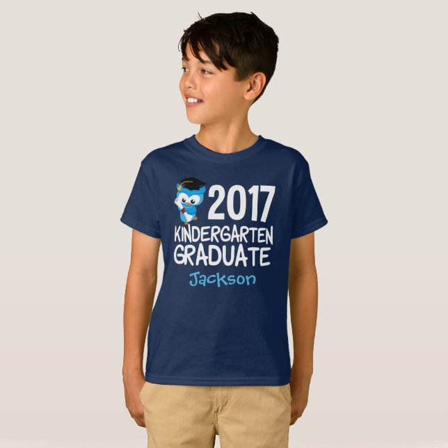 2017 Kindergarten Graduation Cool Custom T-Shirt (Front Full)