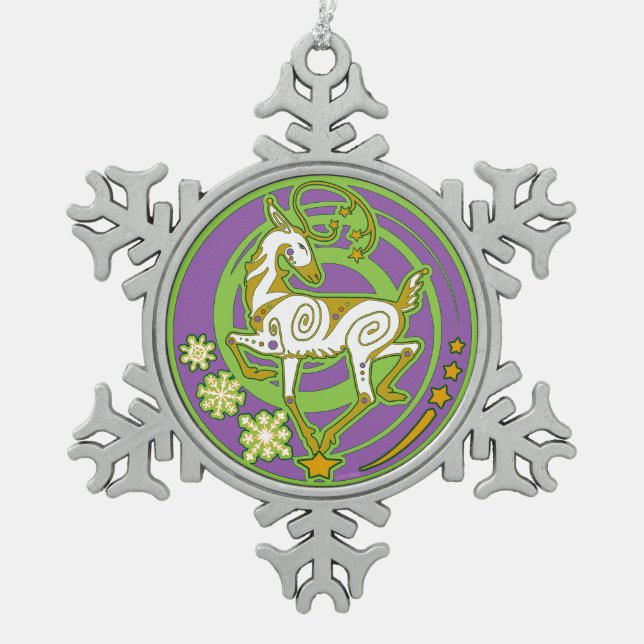 2017 Mink Holidaze Xmas Ornament Green/Purple (Front)