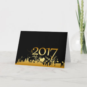 2017 New Year's Graphic Holiday Card
