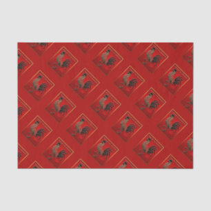 2017 Rooster Year Embossed Enamelled Tissue Paper1 Paper